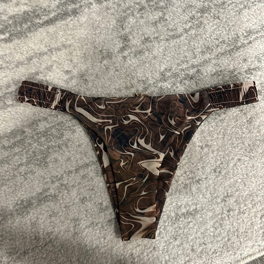 Gonza high leg bottom bikini in Roraima print
